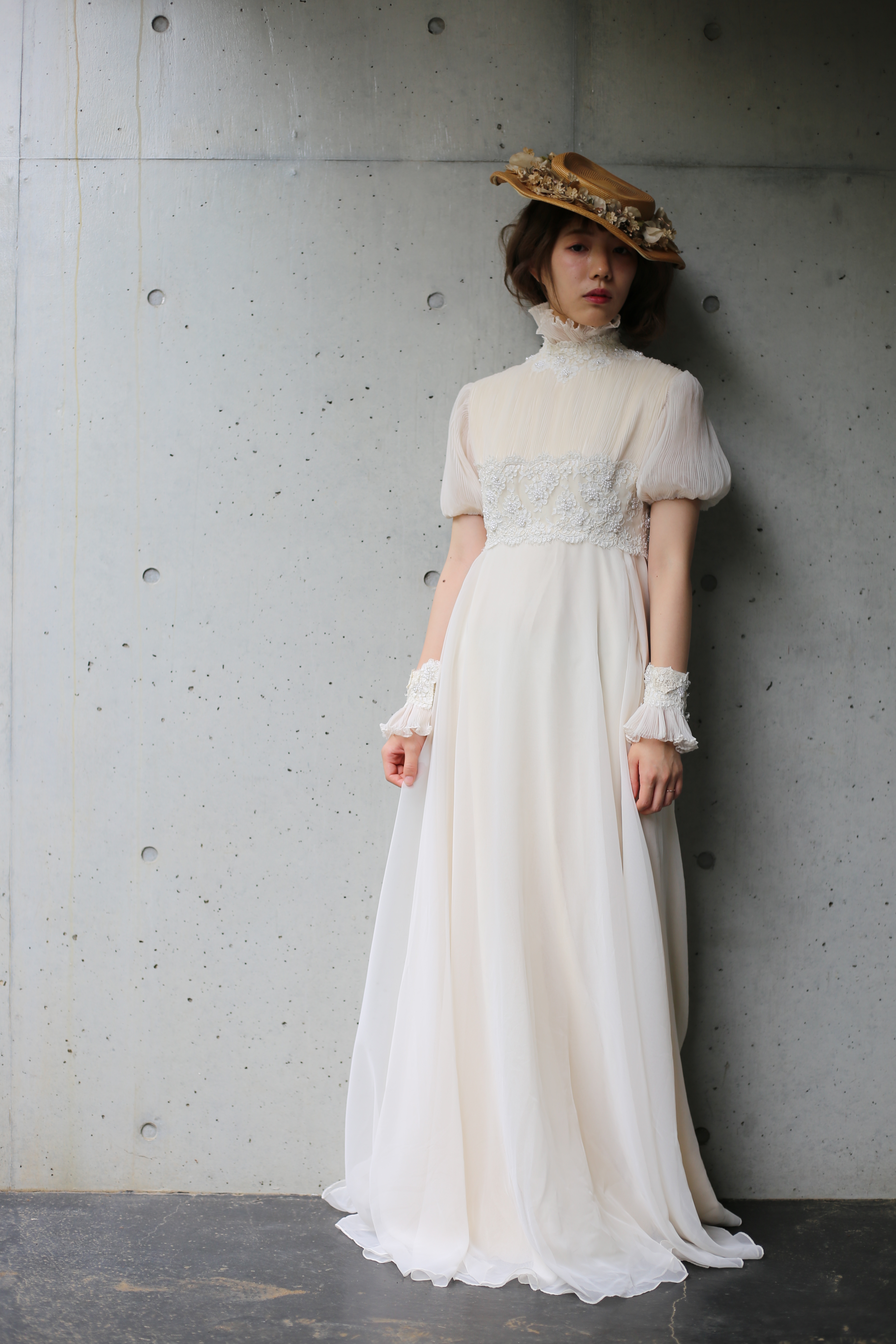 ヴィンテージドレス　vintage dress wedding肩幅32cm