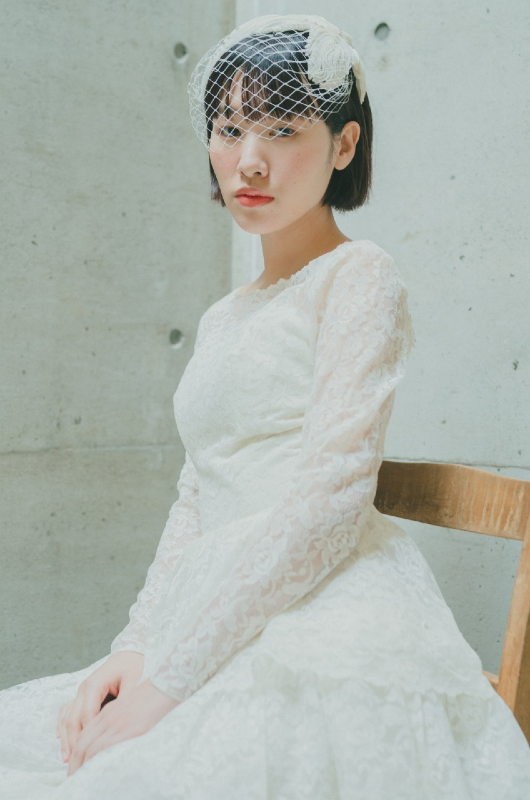 ビンテージ ドレス 70s 総レース アンティーク ウエディング  