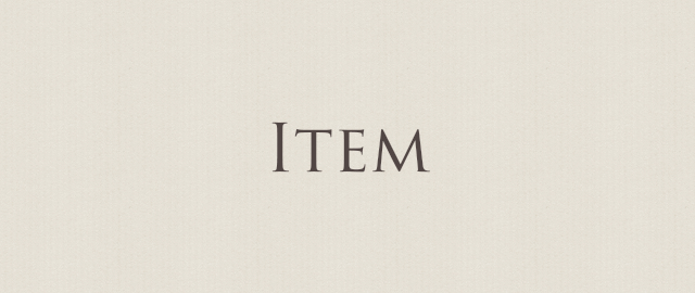 ITEM SEARCHES